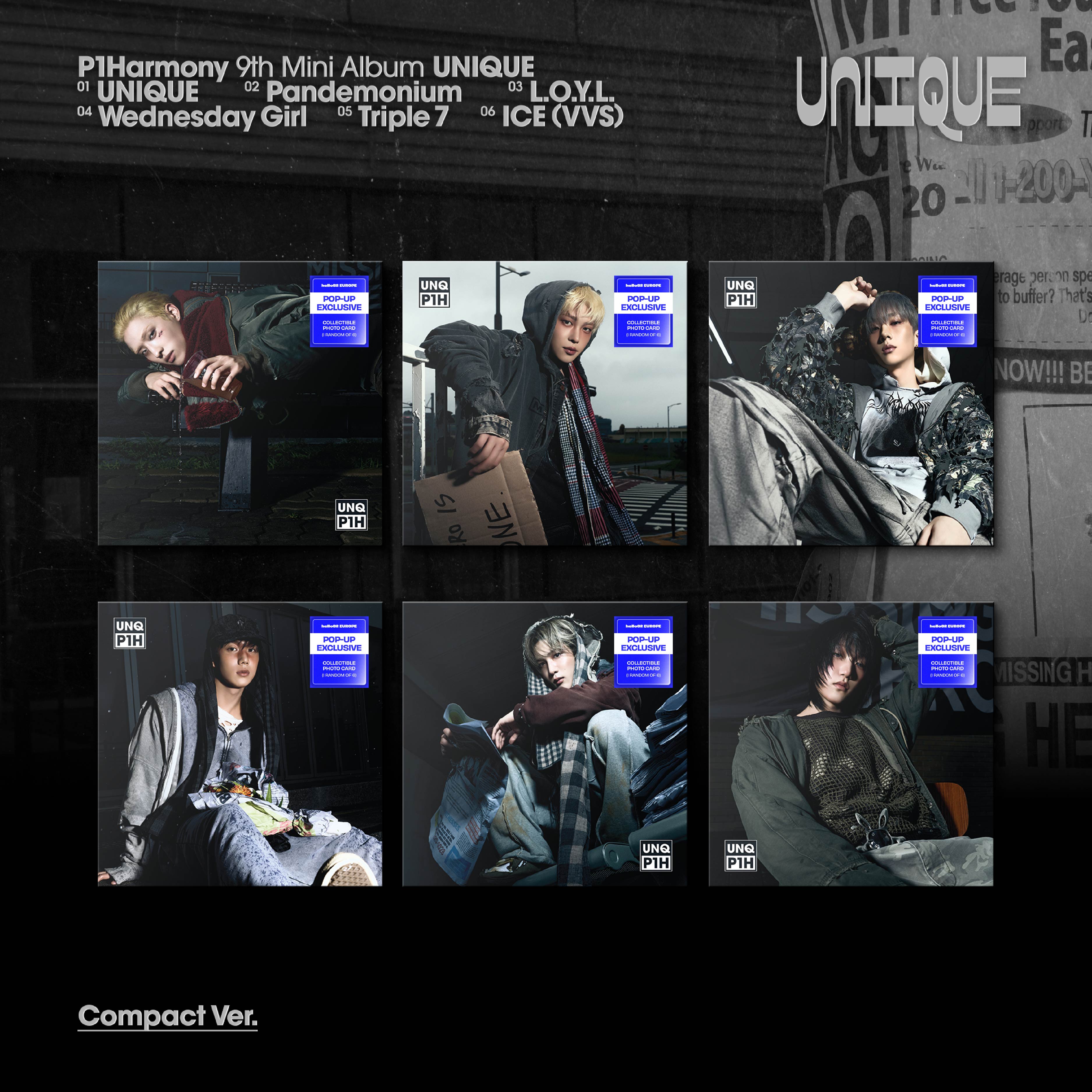 P1Harmony - UNIQUE (Member Compact) - Europe POP-UP Exclusive – K