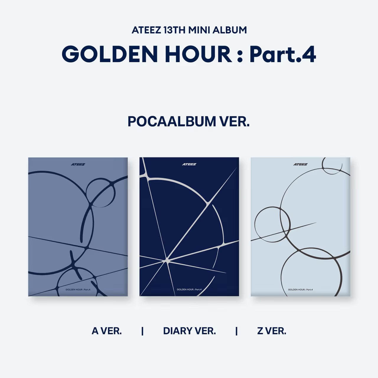NEW] ATEEZ - 13TH MINI ALBUM - [GOLDEN HOUR : Part.4] (POCAALBUM