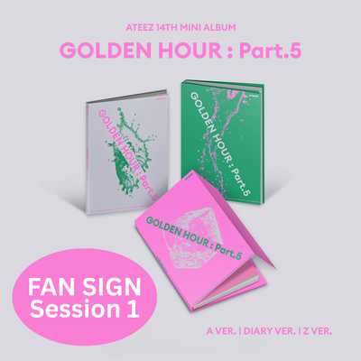 [Fansign session.1] ATEEZ - 14TH MINI ALBUM - [GOLDEN HOUR : Part.5] (A/ DIARY/ Z Ver.)