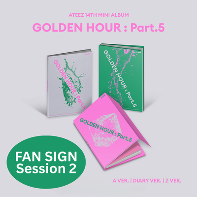 [Fansign session.2] ATEEZ - 14TH MINI ALBUM - [GOLDEN HOUR : Part.5] (A/ DIARY/ Z Ver.)