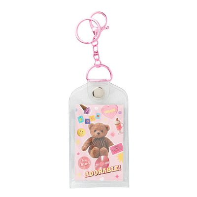 4-Pocket Photocard Keyring – Clear Glitter