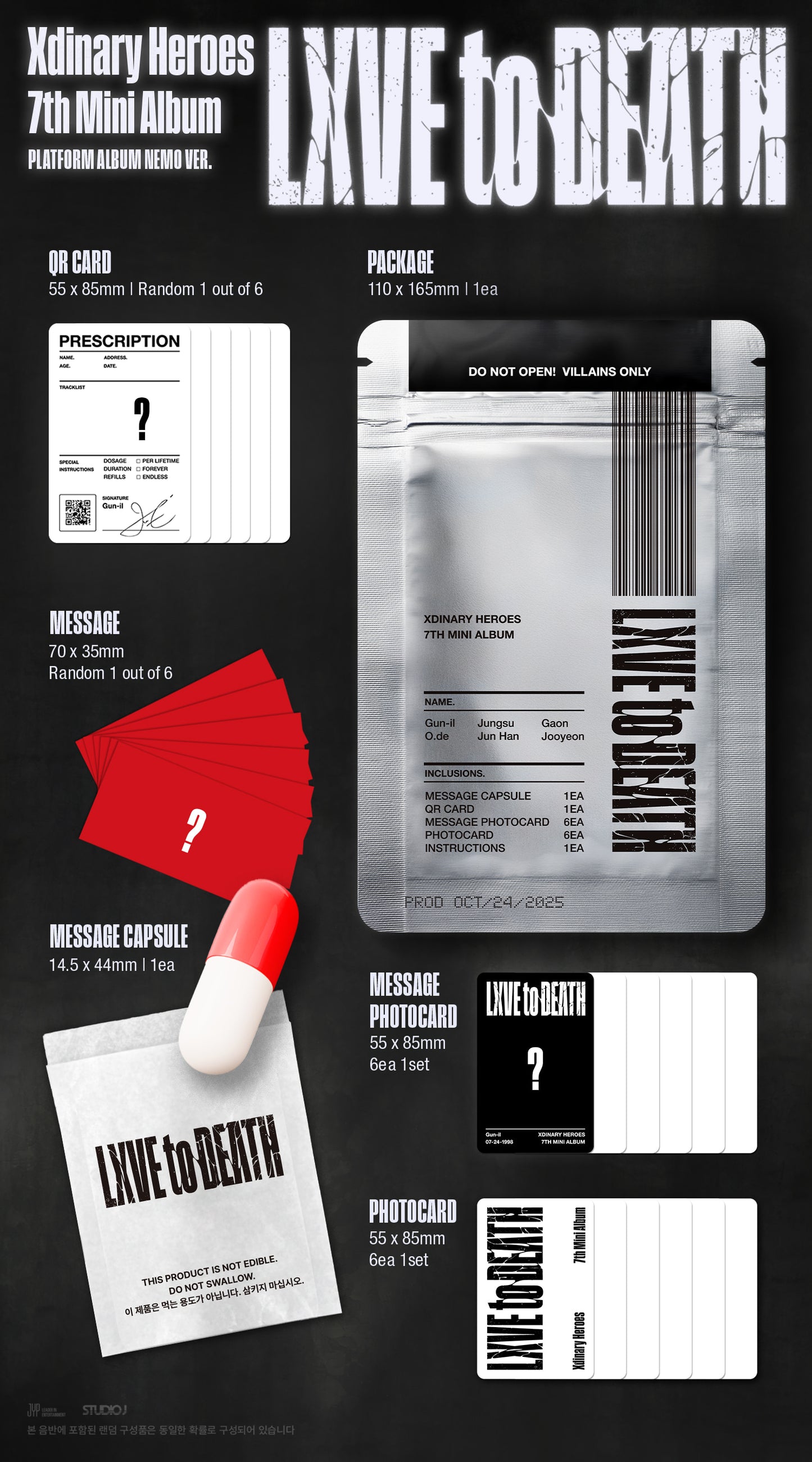 [NEW] Xdinary Heroes - 7th Mini Album - [LXVE to DEATH] (Platform ver.)