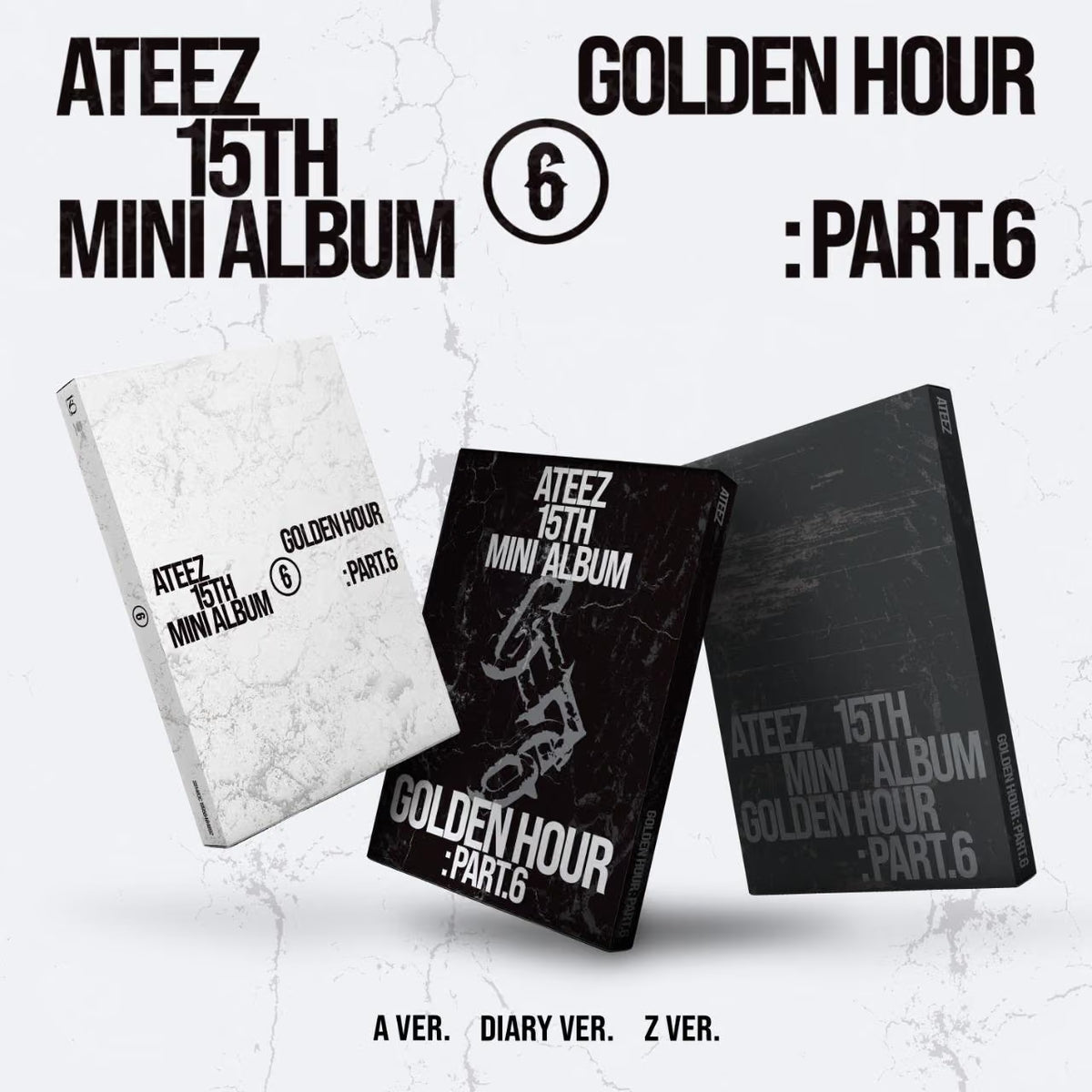 [PRE-ORDER] ATEEZ - 15TH MINI ALBUM [GOLDEN HOUR : Part.6] (A / Z / DIARY ver.)