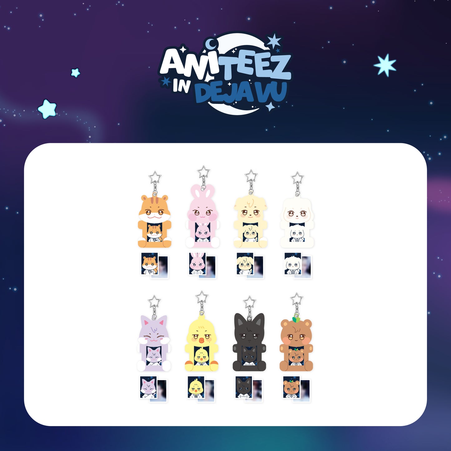 [PRE-ORDER] ATEEZ - [ATEEZ X ANITEEZ POP-UP [ANITEEZ IN DEJA VU] MD - ACRYLIC MAGNETIC ID PHOTO HOLDER
