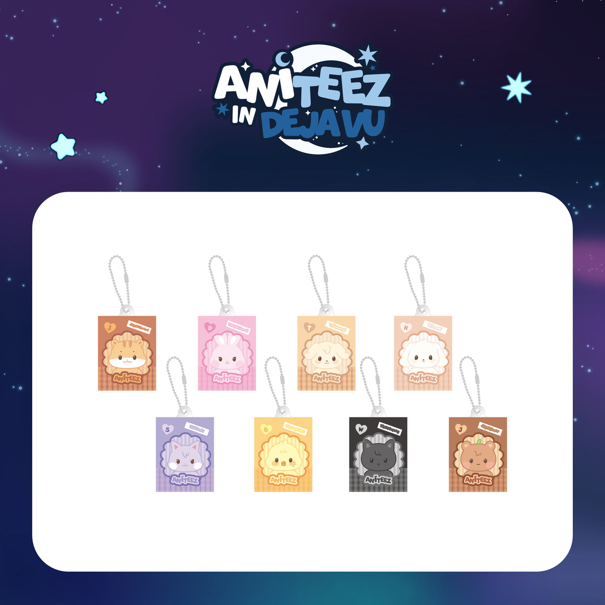 [PRE-ORDER] ATEEZ - [ATEEZ X ANITEEZ POP-UP [ANITEEZ IN DEJA VU] MD - RANDOM MINIATURE KEYRING
