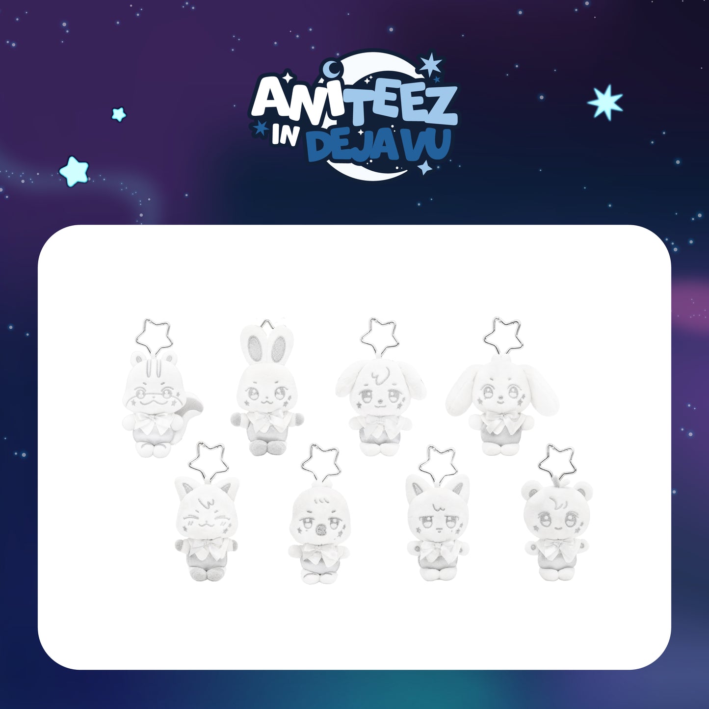 [PRE-ORDER] ATEEZ - [ATEEZ X ANITEEZ POP-UP [ANITEEZ IN DEJA VU] MD - SILVER ANITEEZ PLUSH KEYRING