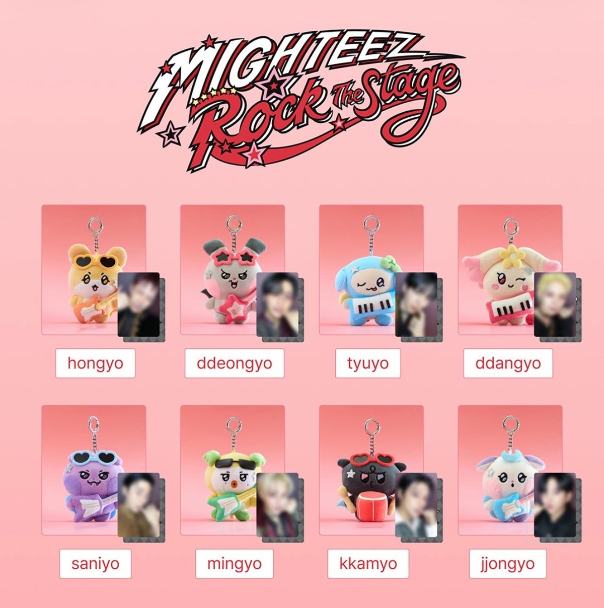 [PRE-ORDER] ATEEZ - [MIGHTEEZ ROCK THE STAGE] PLUSH KEYRING - ROCKSTAR (KEYRING 1pc, PHOTOCARD 1pc)
