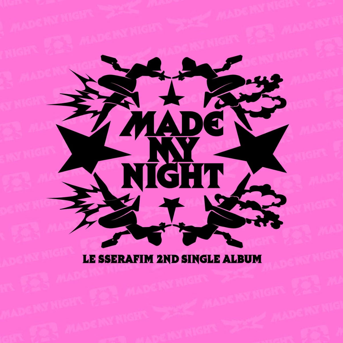 LE SSERAFIM - 2nd Single Album 'Made My Night' Glow Clicker Keychain