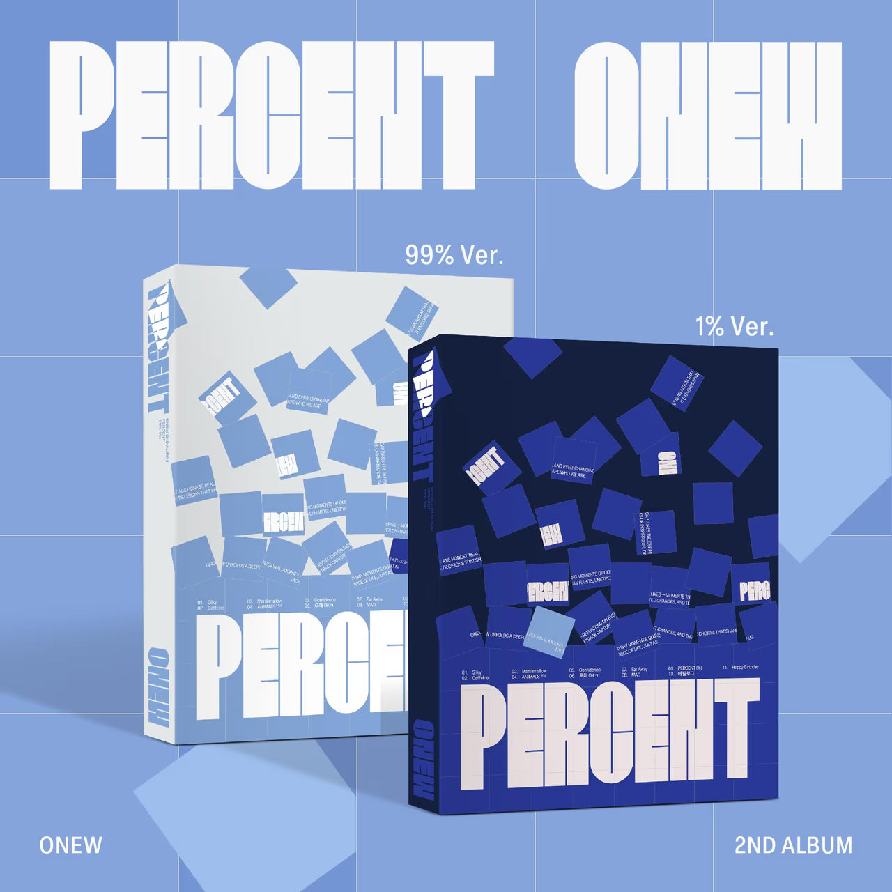 ONEW - 2nd Full Album - [PERCENT] (Photo Book ver.) (99%/ 1% Ver.)