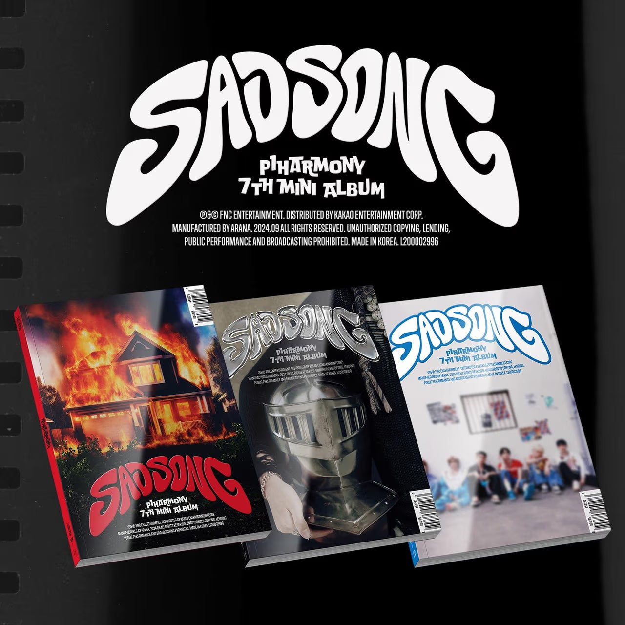 P1Harmony - 7th Mini Album - [SAD SONG] (Standard Ver.) (S/ A/ D Ver.)