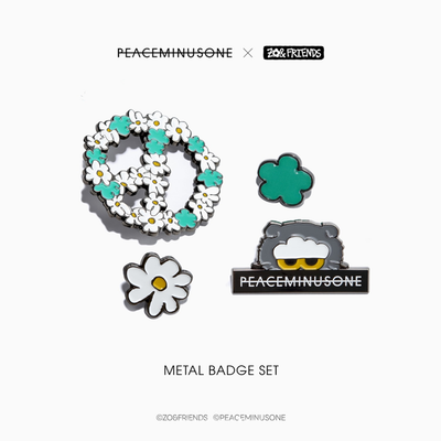 [PRE-ORDER] PEACEMINUSONE X ZOA POP-UP MD - METAL BADGE SET