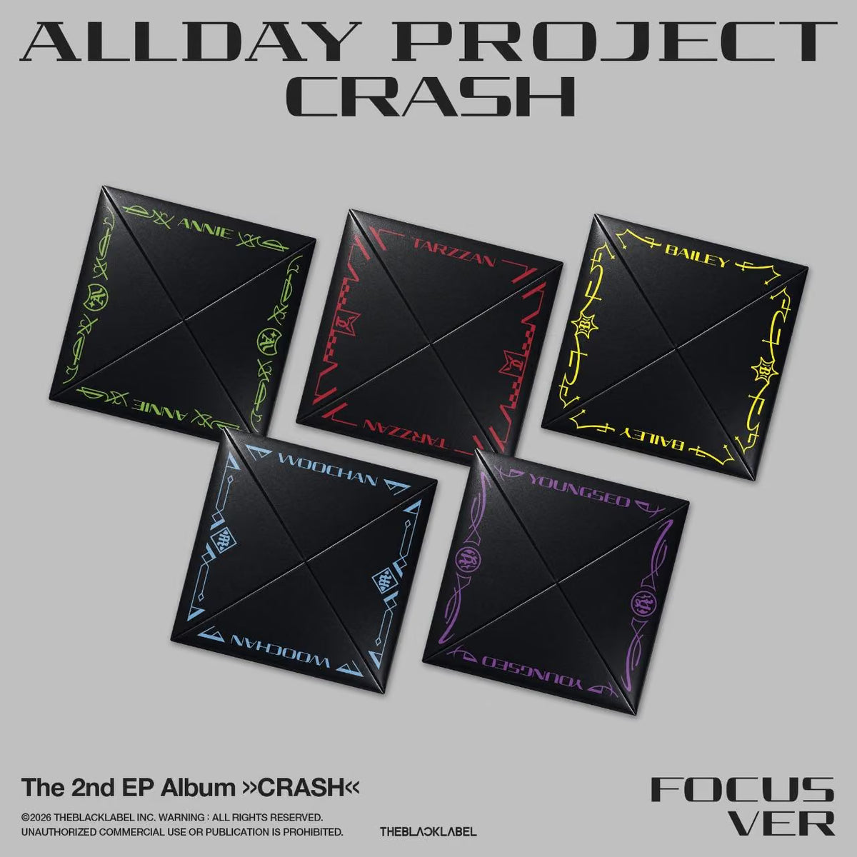 [POB] [PRE-ORDER] ALLDAY PROJECT – 2nd EP Album [CRASH] (FOCUS Ver.) (Random)