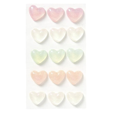 Pink White Heart Sticker