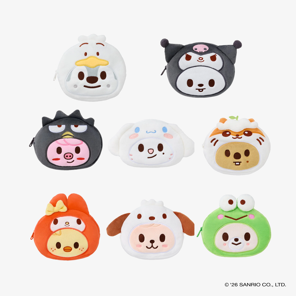 SKZOO×SANRIO CHARACTERS REVERSIBLE POUCH character design detail collection