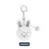 [PRE-ORDER] Stray Kids [dominATE : celebrATE] Official Merch - SKZOO FACE KEYRING SILVER Ver.