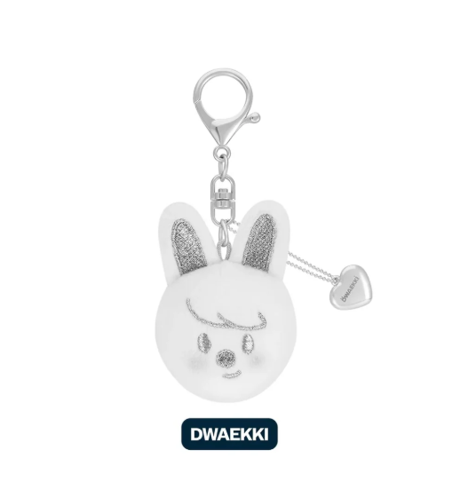[PRE-ORDER] Stray Kids [dominATE : celebrATE] Official Merch - SKZOO FACE KEYRING SILVER Ver.