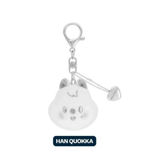 [PRE-ORDER] Stray Kids [dominATE : celebrATE] Official Merch - SKZOO FACE KEYRING SILVER Ver.