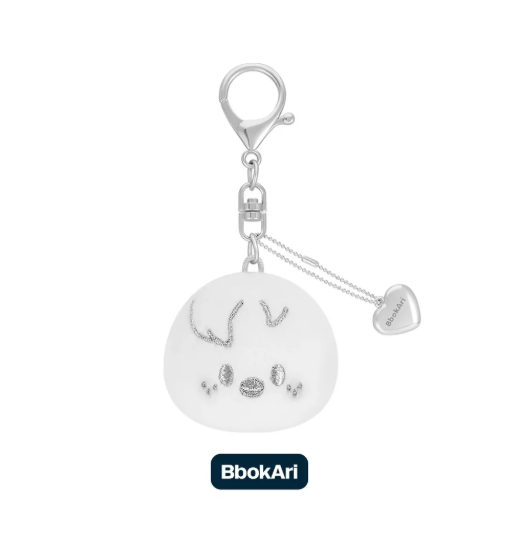 [PRE-ORDER] Stray Kids [dominATE : celebrATE] Official Merch - SKZOO FACE KEYRING SILVER Ver.