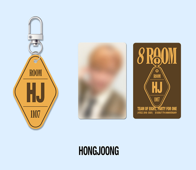 [NEW] ATEEZ - [8ROOM] POP-UP Official Merch - 8 ROOM Keyring