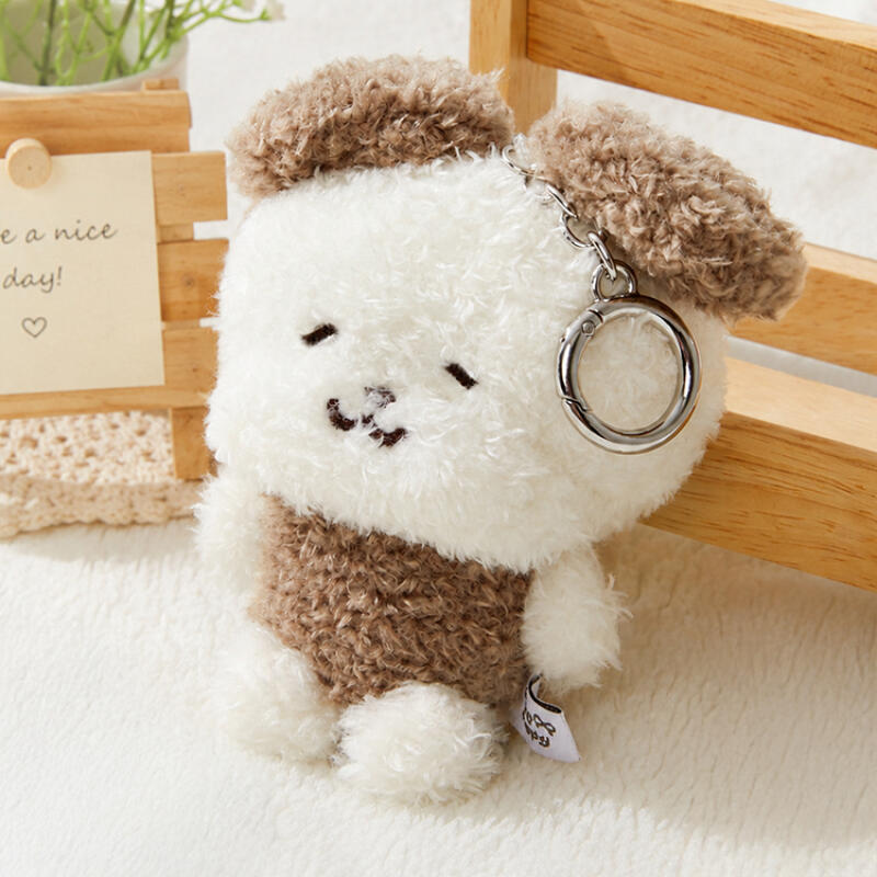 Sitting Dog Keyring Plush