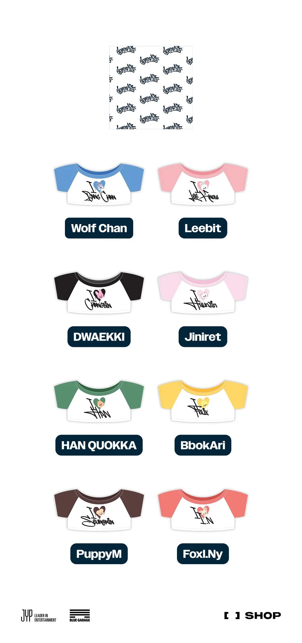 [PRE-ORDER] Stray Kids [dominATE : celebrATE] Official Merch - SKZOO STANDING PLUSH OUTFIT