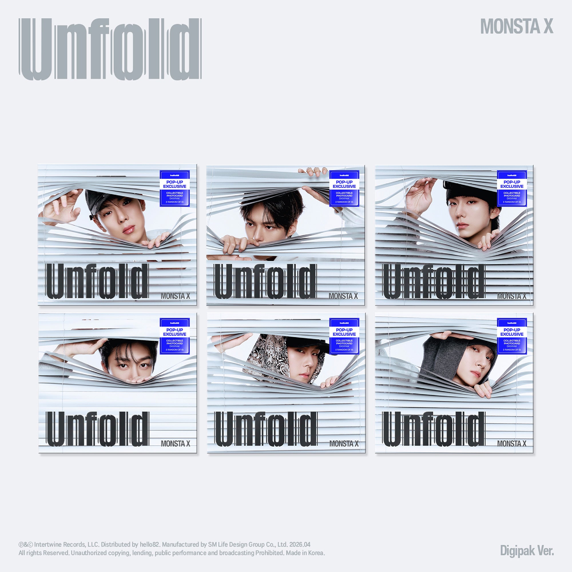MONSTA X - UNFOLD (POP-UP Exclusive) (Digipak ver.) – K-playground