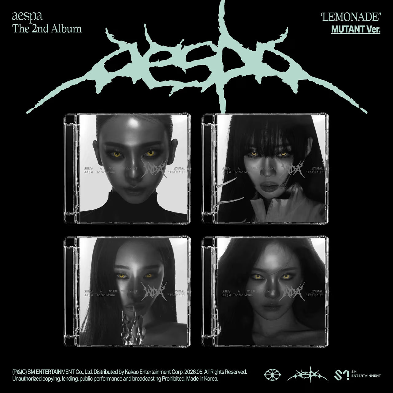 AESPA - 2ND ALBUM [LEMONADE] (MUTANT Ver.) (RANDOM)