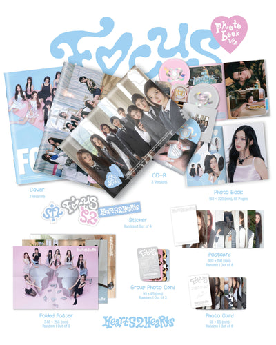 [NEW] Hearts2Hearts - 1st Mini Album - [FOCUS] (Photobook Ver.) (Random)