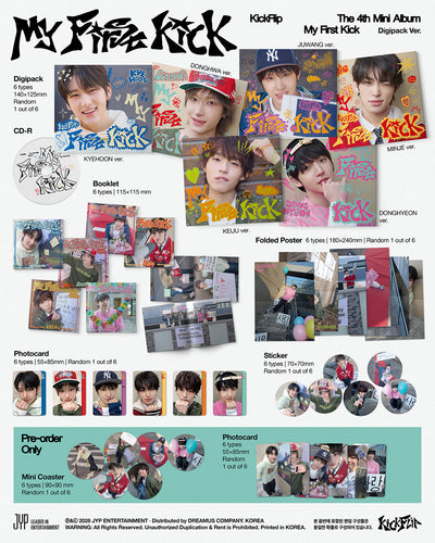 KickFlip - 4th mini album [MY FIRST KICK] DIGIPAK Ver. + MAKESTAR POB