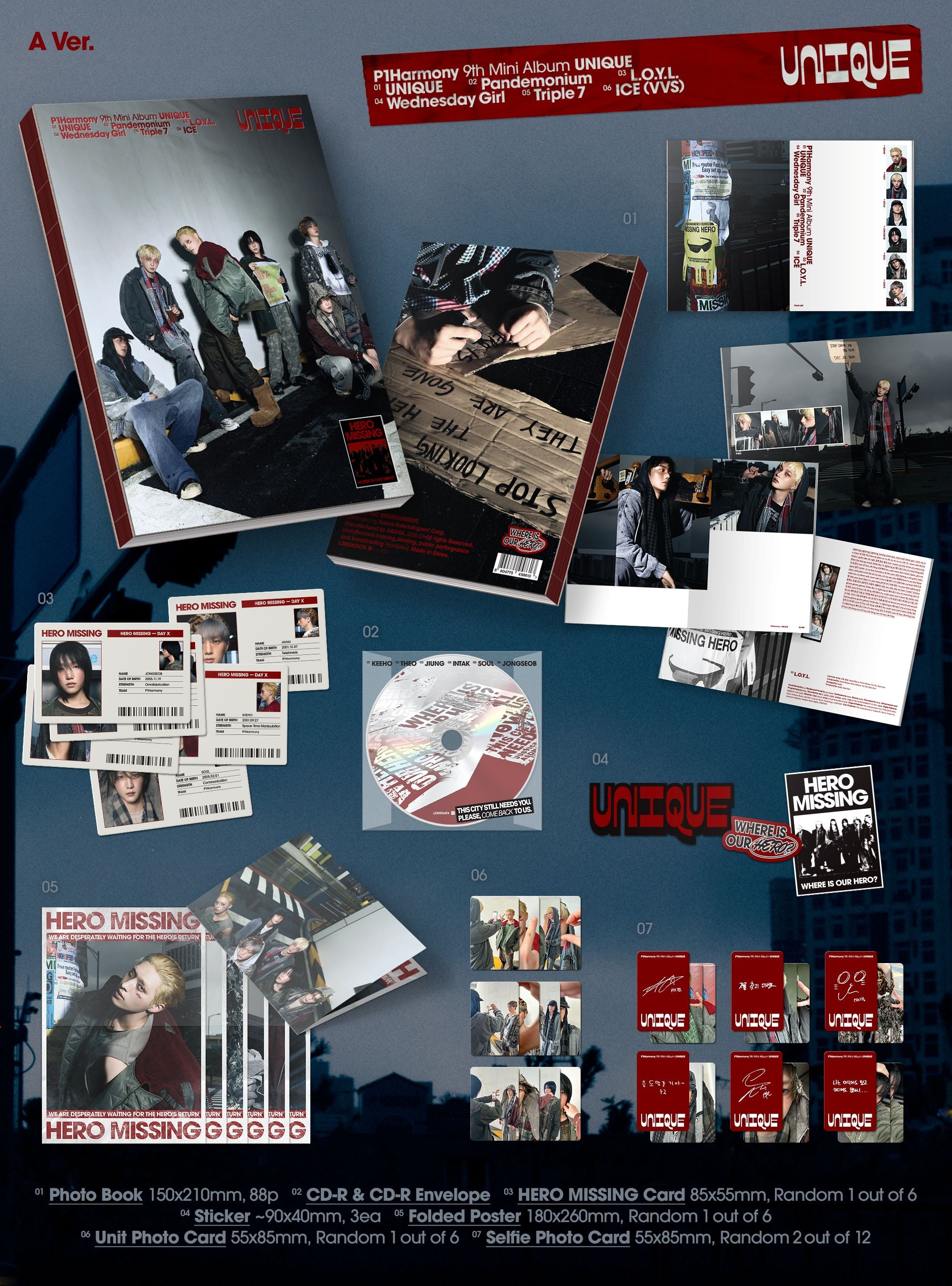 P1harmony UNIQUE Photobook 30枚 セット 新品未開封 P1Harmony UNIQUE Photobook Ver. | Official Album UK | K-Playground