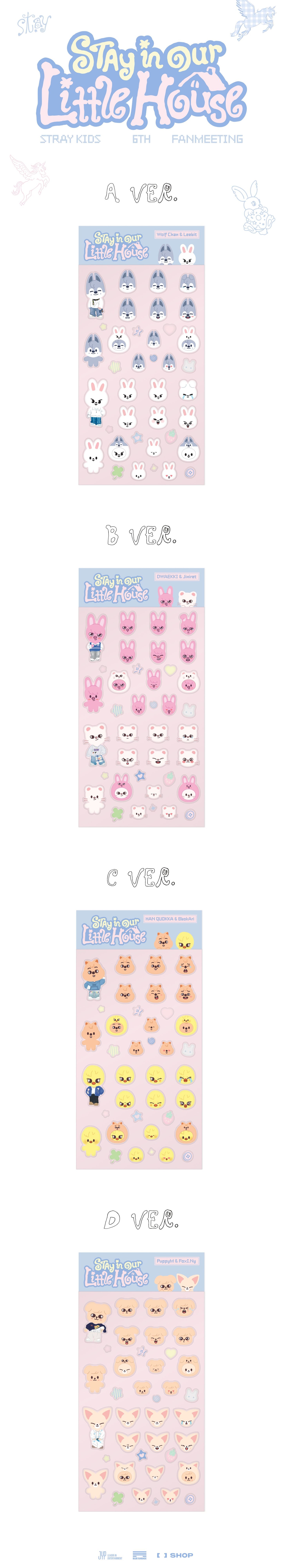 [PRE-ORDER] STRAY KIDS - [STAY in Our Little House] SKZOO 3D STICKER