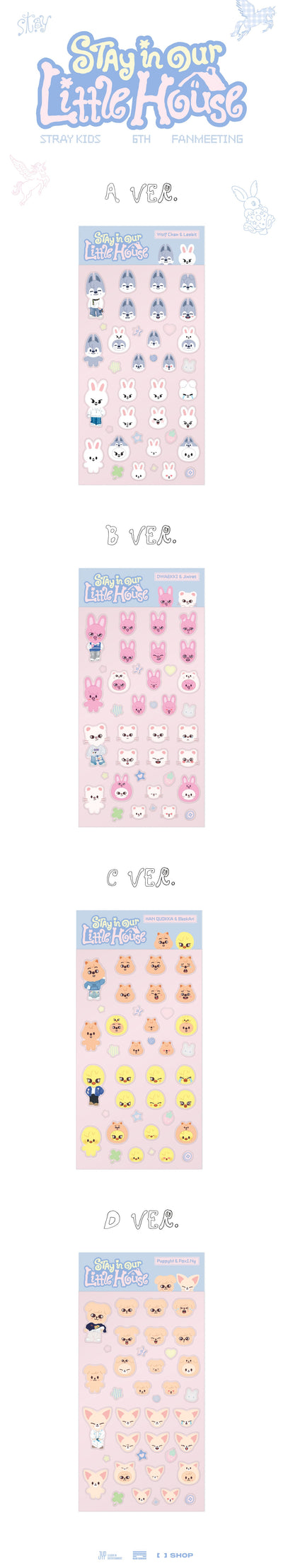 [PRE-ORDER] STRAY KIDS - [STAY in Our Little House] SKZOO 3D STICKER